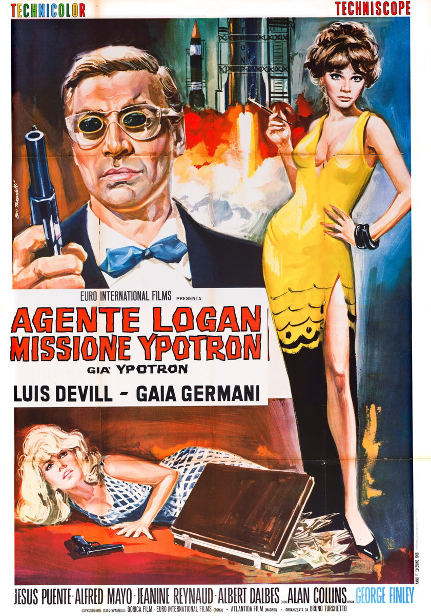 Poster 2 for the film Ypotron: Final Countdown (1966), painted by Ezio Tarantelli