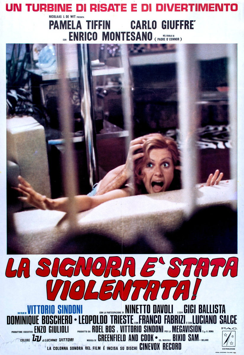 Poster 5 for the film The Lady Has Been Raped (1973), painted by Ezio Tarantelli