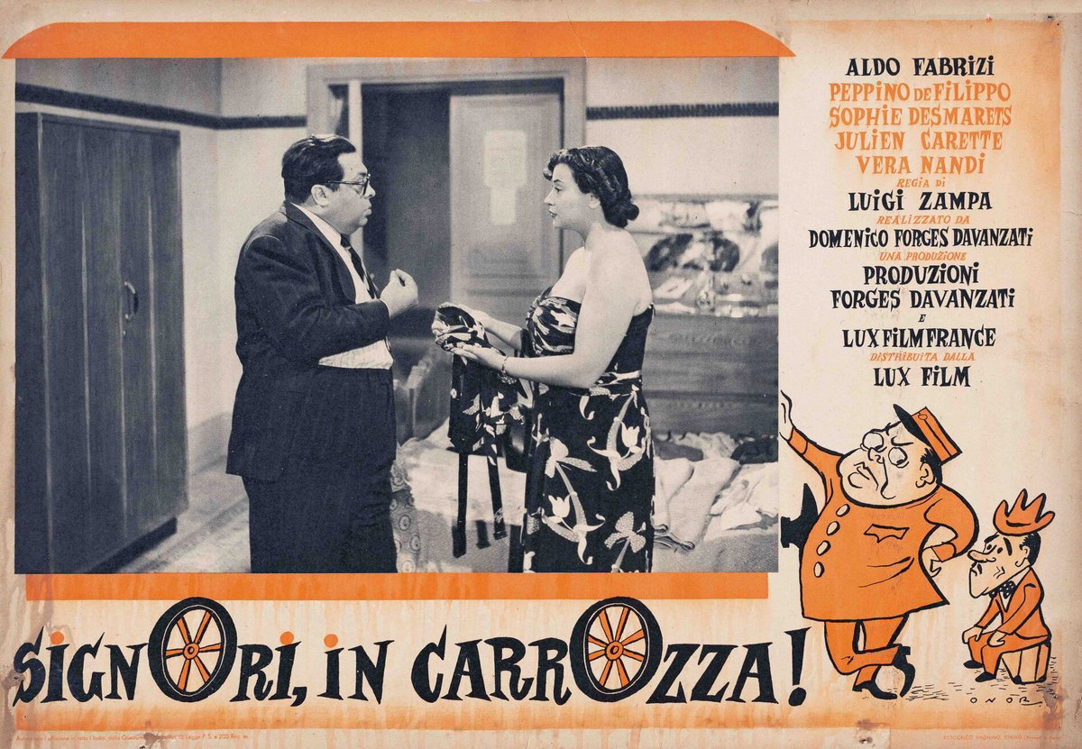 Fotobusta 3 per il film Signori, in carrozza! (1951)