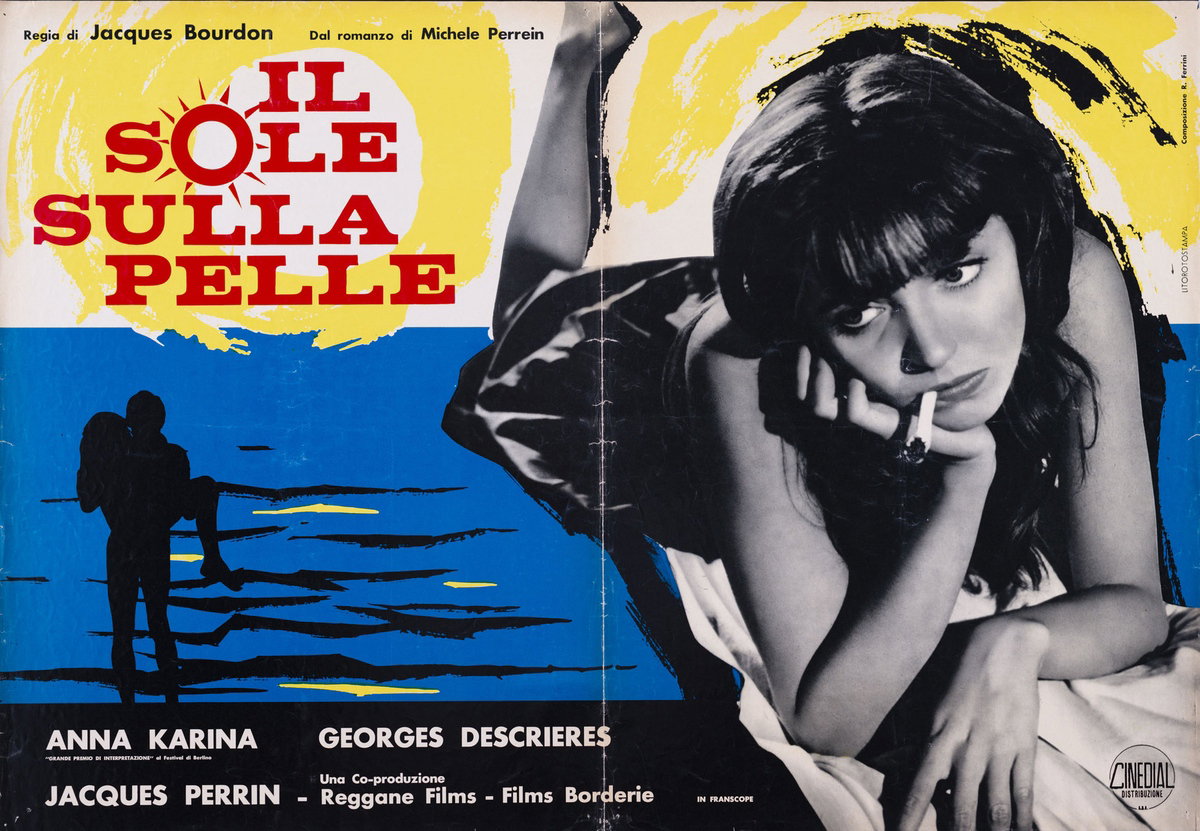 Poster 2 for the film Sun in Your Eyes (1962), painted by Renato Ferrini