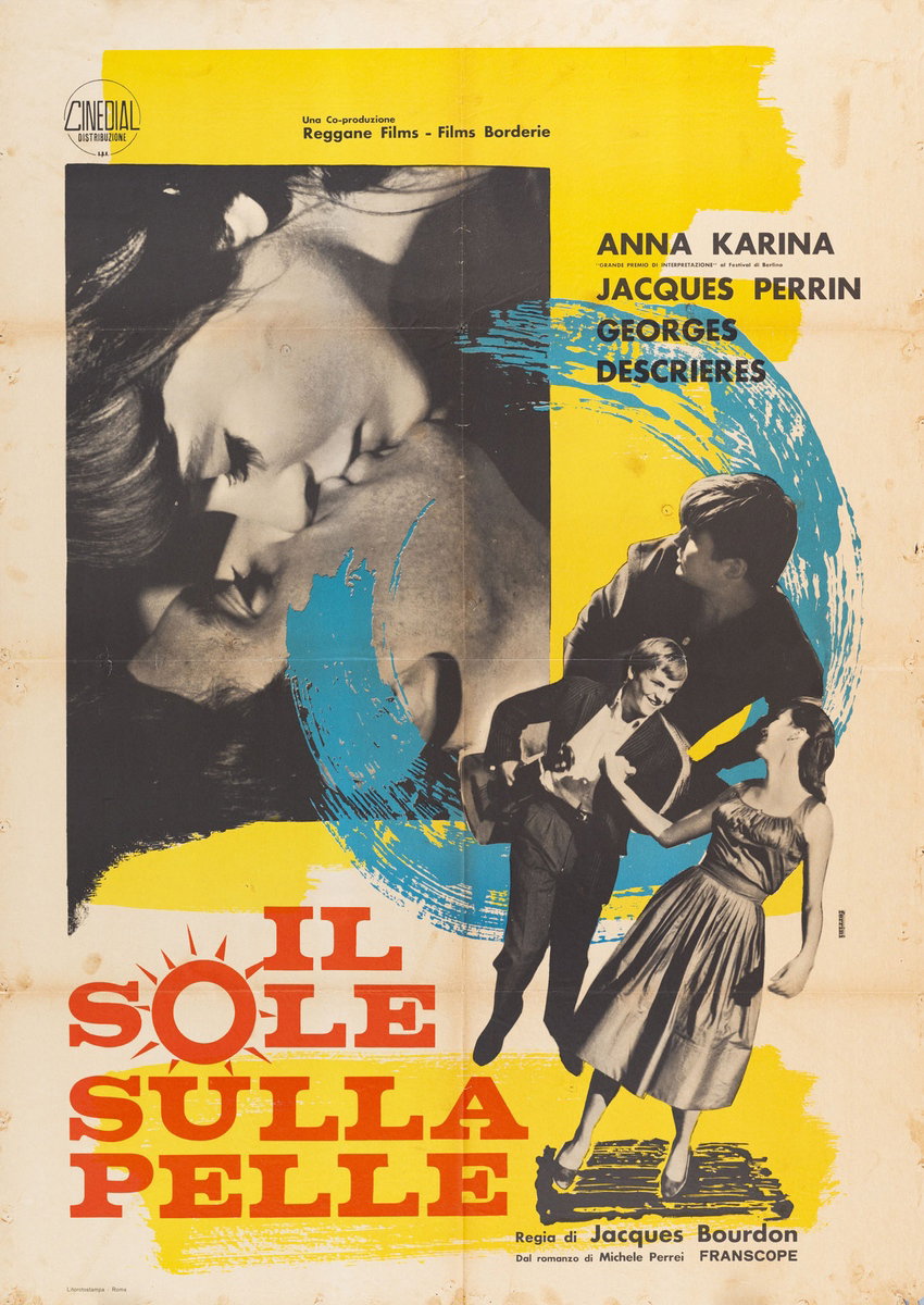 Poster 3 for the film Sun in Your Eyes (1962), painted by Renato Ferrini