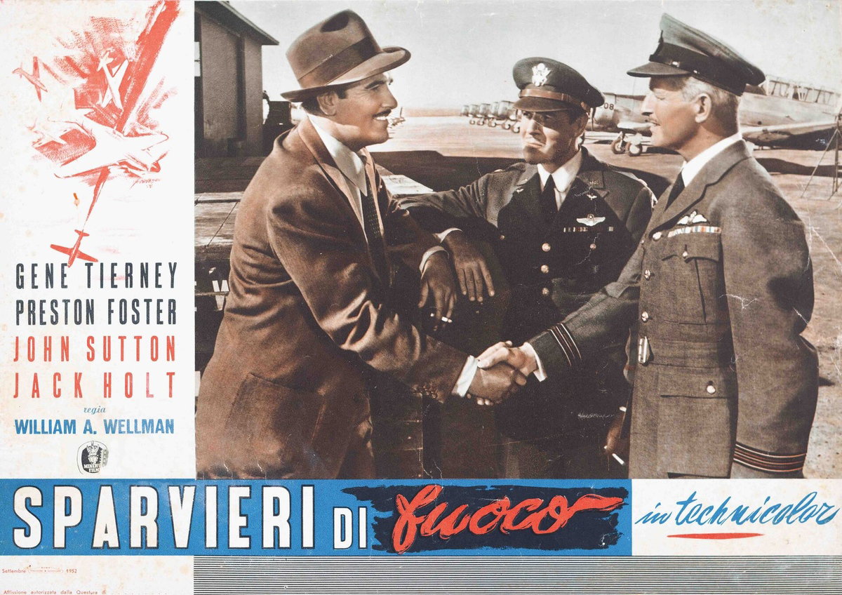 Fotobusta 2 per il film Sparvieri di fuoco (1942)