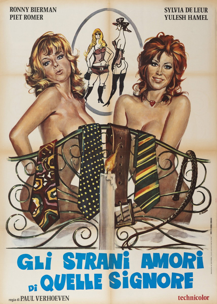 Manifesto 2 per il film Gli strani amori di quelle signore (1971), dipinto da Renato Casaro (Renè)