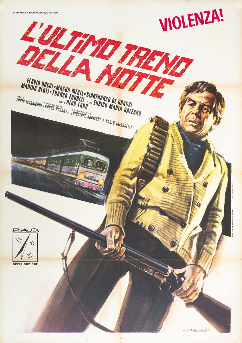 Poster 2 for the film Late Night Trains (1975), painted by Ezio Tarantelli