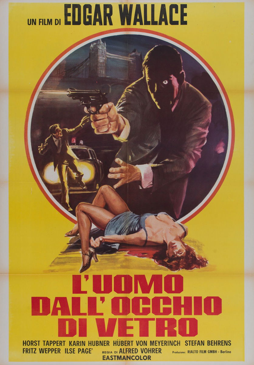 L'uomo dall'occhio di vetro - Manifesto 1