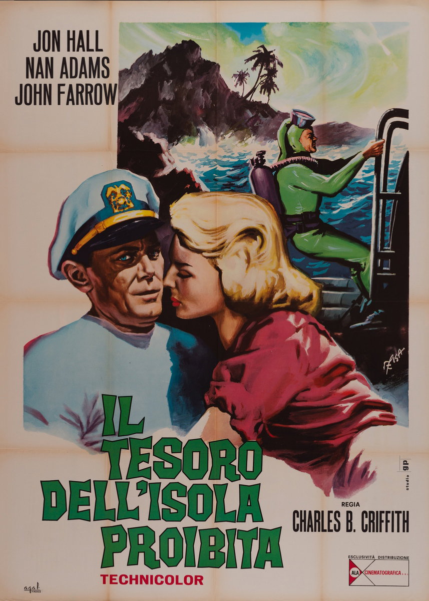 Manifesto 2 per il film Il tesoro dell'isola proibita (1963)