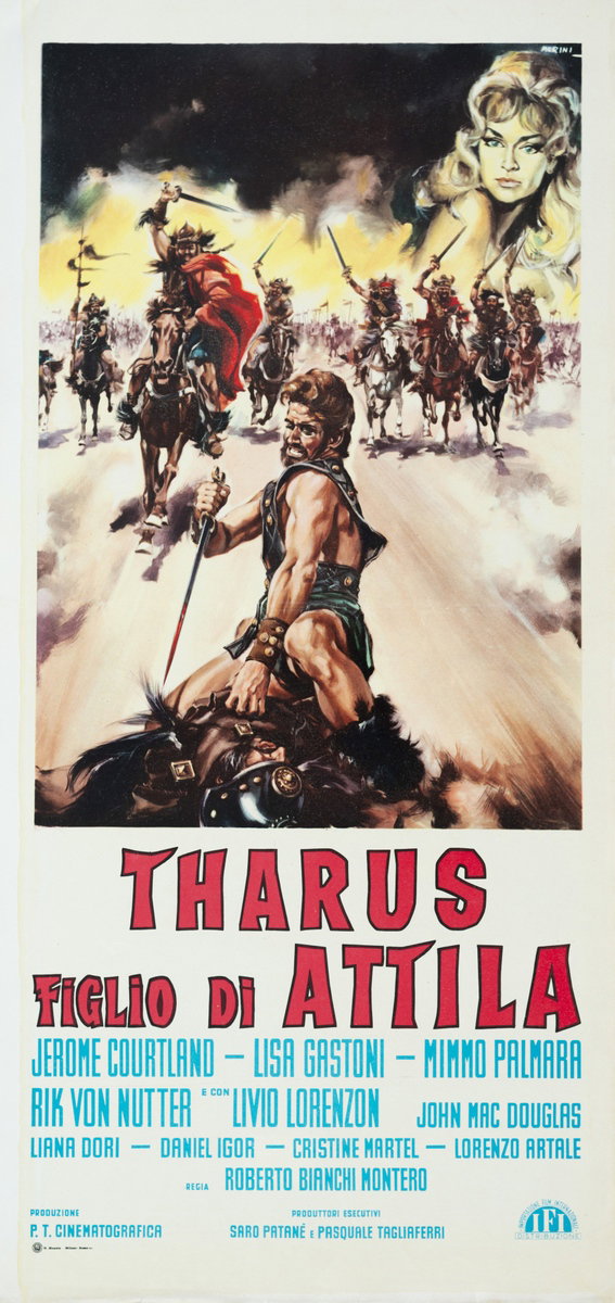 Locandina 2 per il film Tharus figlio di Attila (1962), dipinto da Basilio Morini