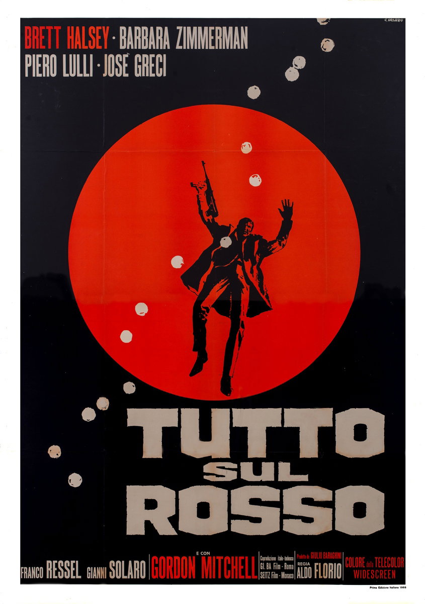 Manifesto 2 per il film Tutto sul rosso (1968), dipinto da Renato Casaro (Renè)