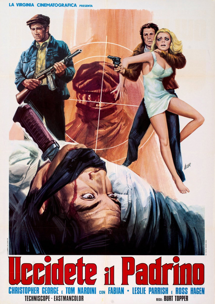 Poster 2 for the film The Devil's Eight (1969), painted by Giovanni Alessandri (Aller)
