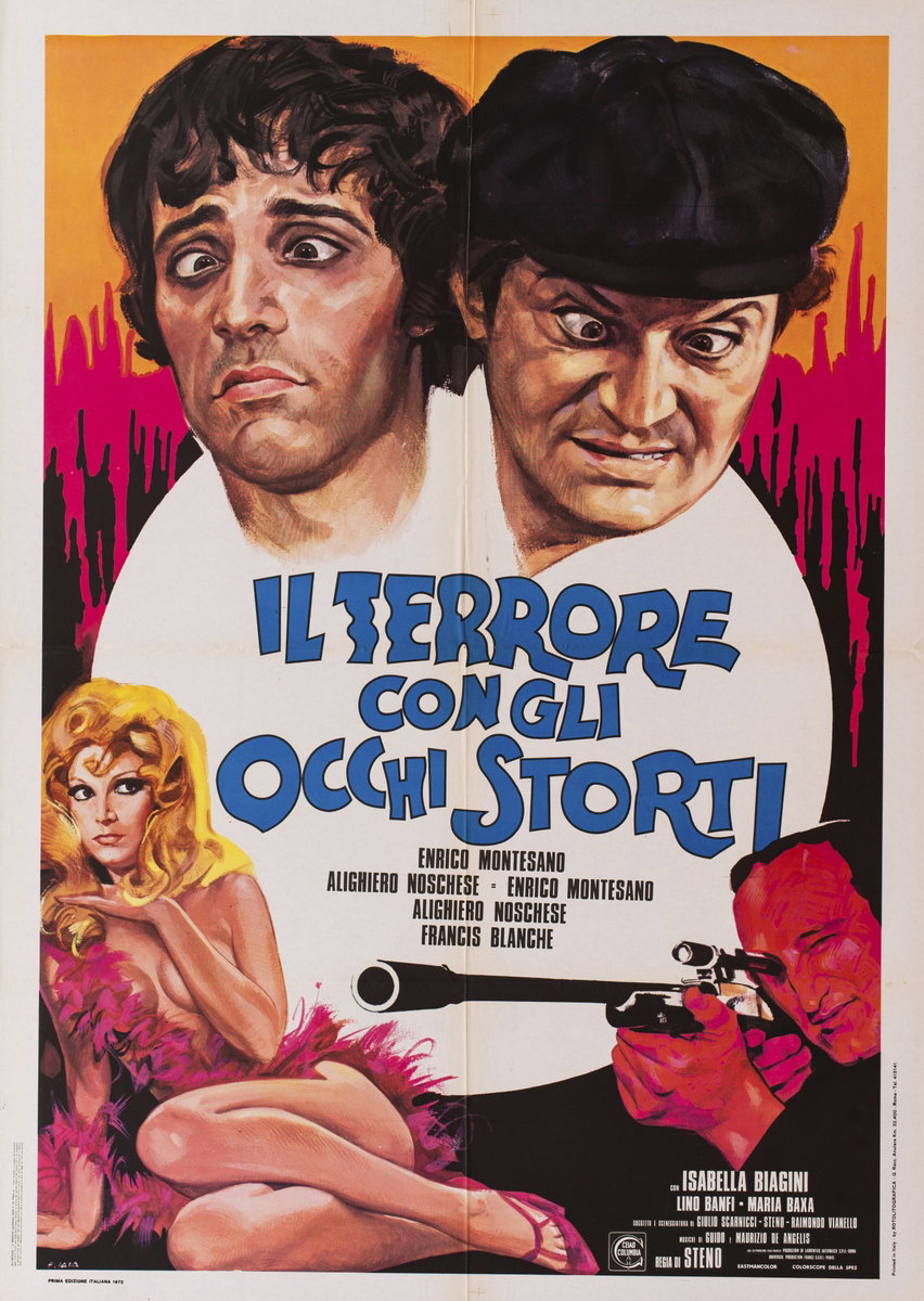 Manifesto 2 per il film Il terrore con gli occhi storti (1972), dipinto da Piero Ermanno Iaia