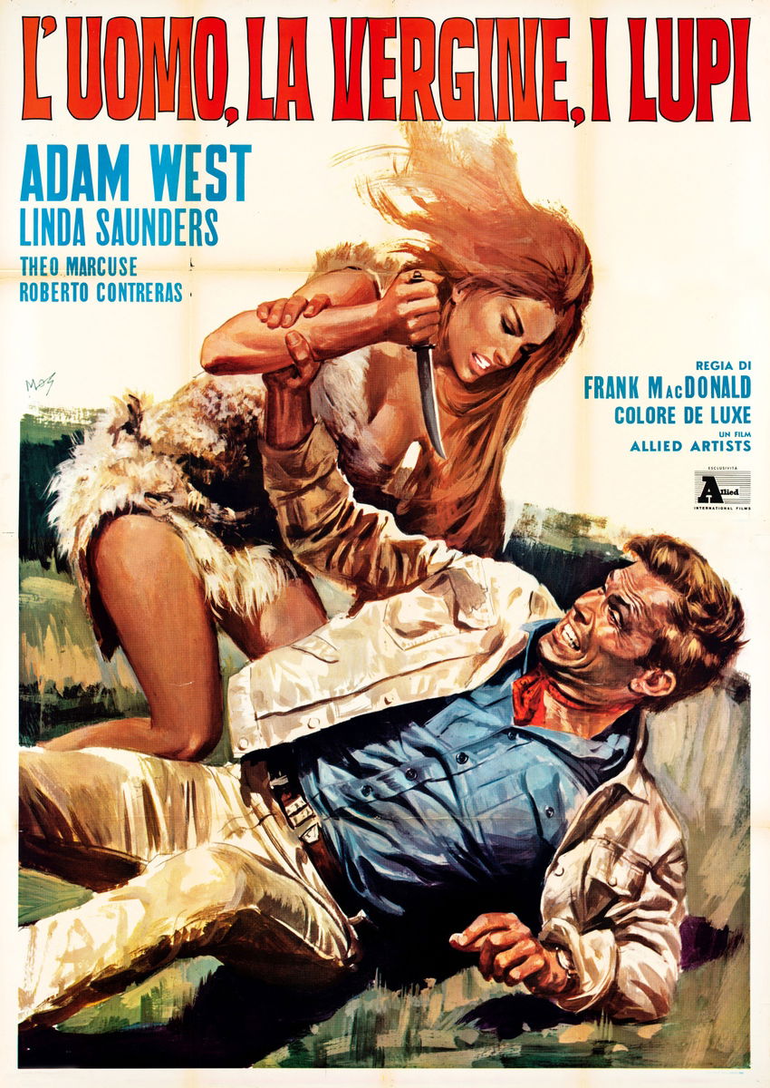 L'uomo, la vergine, i lupi - Manifesto 1