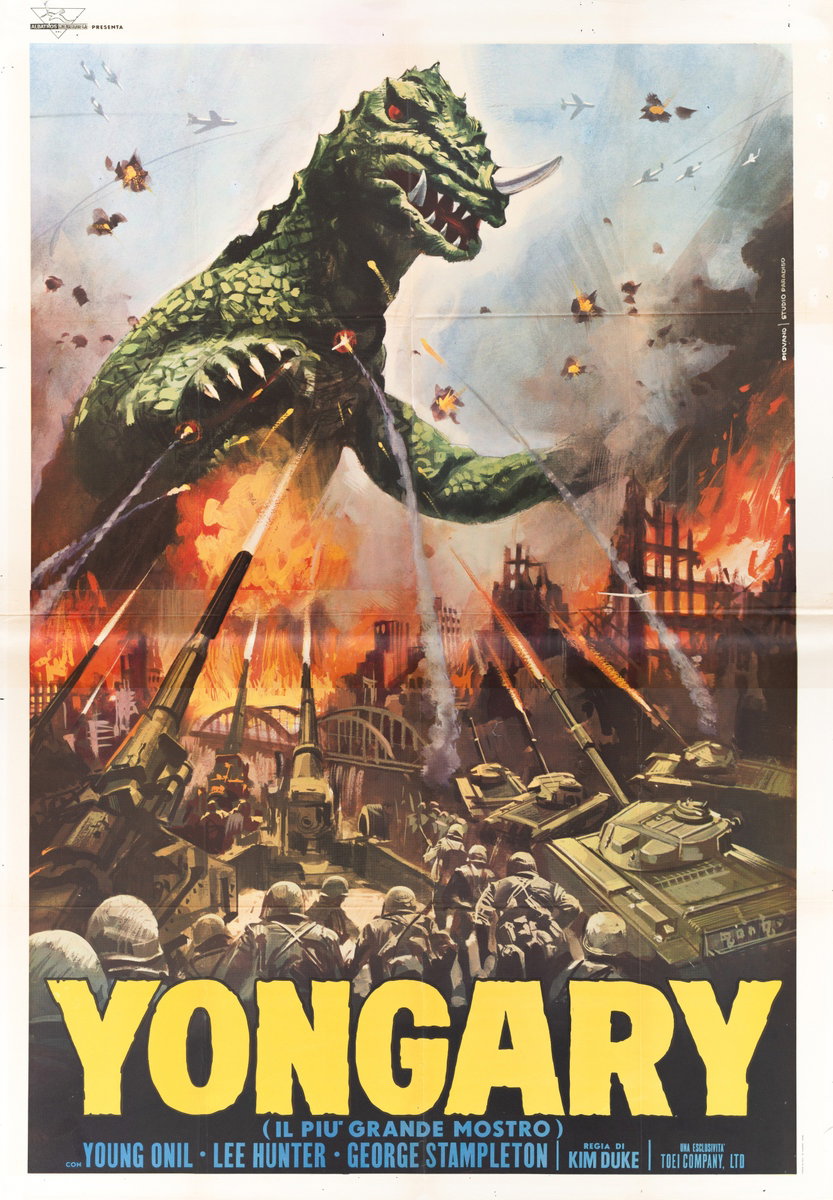 Poster 2 for the film Yongari - il più grande mostro (1973), painted by Mario Piovano
