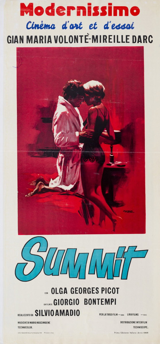 Locandina 2 for the film Summit (1968), painted by Giuliano Nistri
