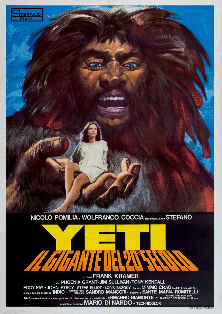 Poster 2 for the film Yeti - Il gigante del 20° secolo (1977), painted by Piero Ermanno Iaia