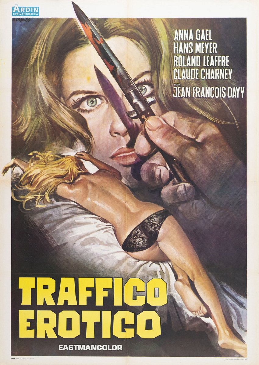 Manifesto 2 per il film Traffico erotico (1969), dipinto da Renato Casaro (Renè)
