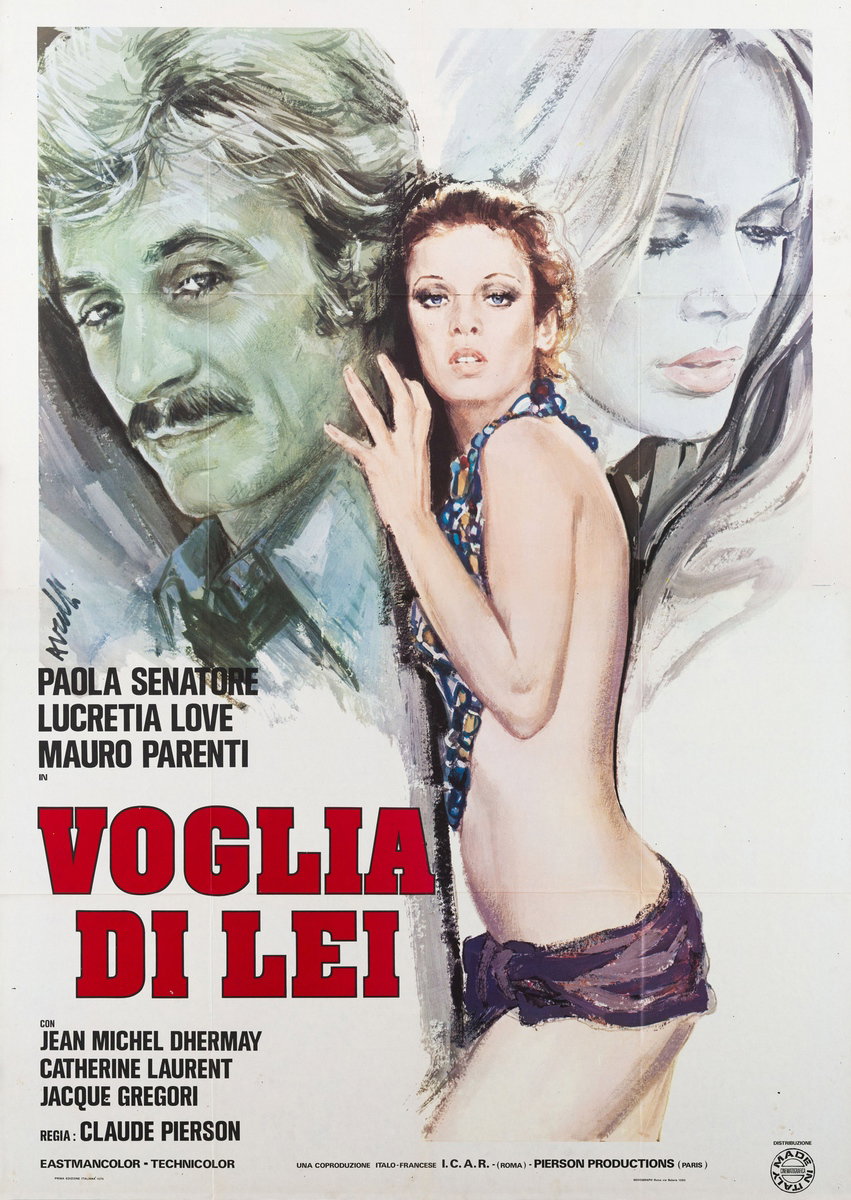 Poster 2 for the film Voglia di lei (1976), painted by Agatino Avelli