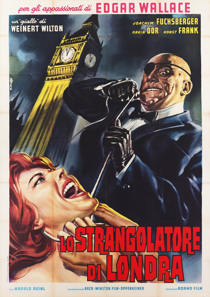 Poster 2 for the film The White Spider (1963), painted by Renato Casaro (Renè)