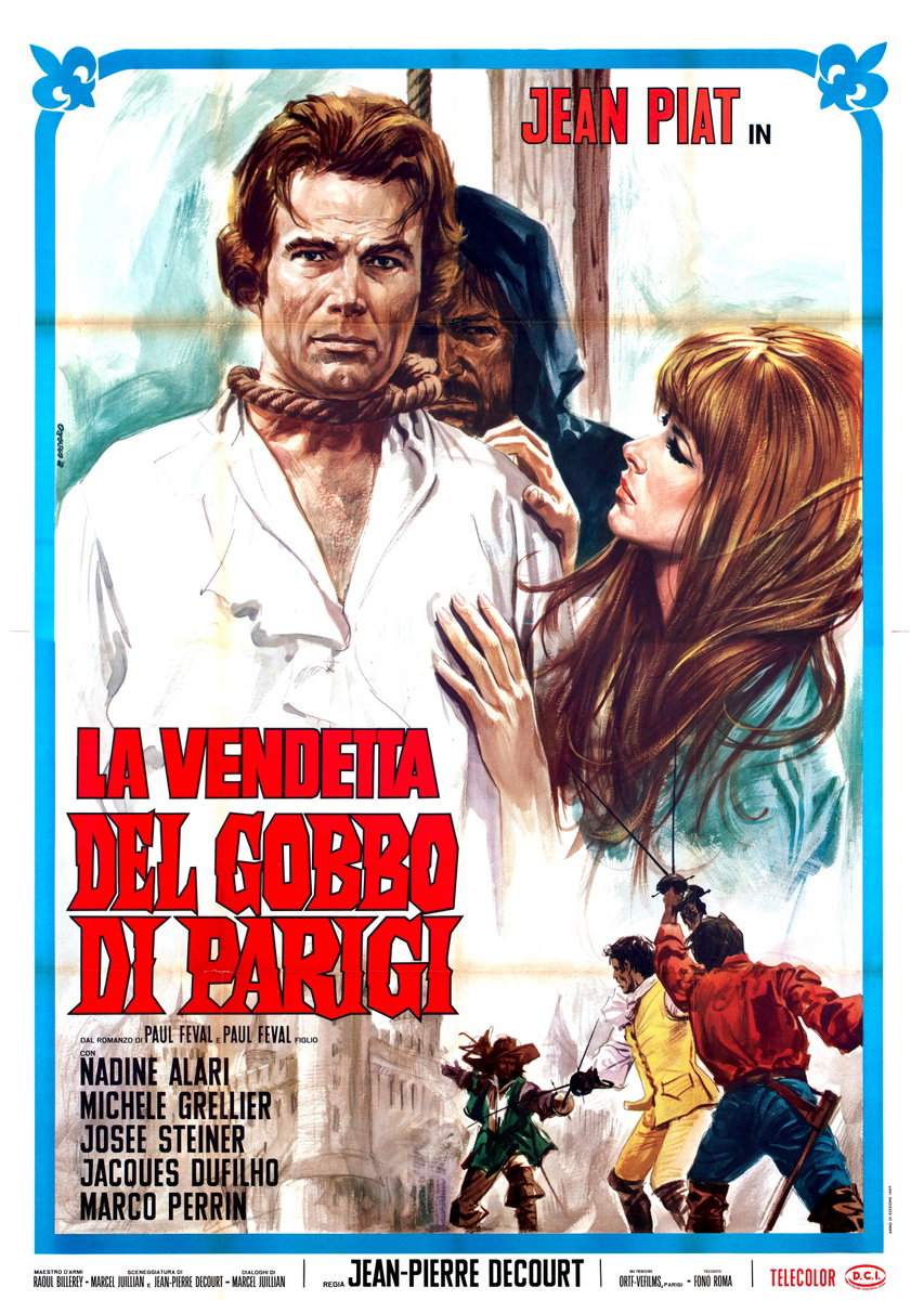 Manifesto 2 per il film La vendetta del gobbo di Parigi (1967), dipinto da Renato Casaro (Renè)