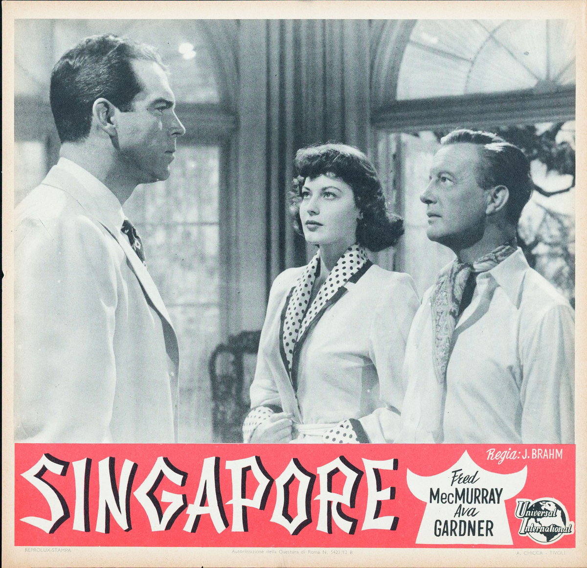 Fotobusta 4 per il film Singapore (1947)
