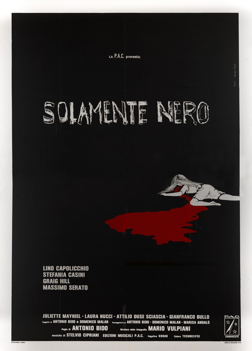 Poster 2 for the film The Bloodstained Shadow (1978), painted by Studio T.E.F.