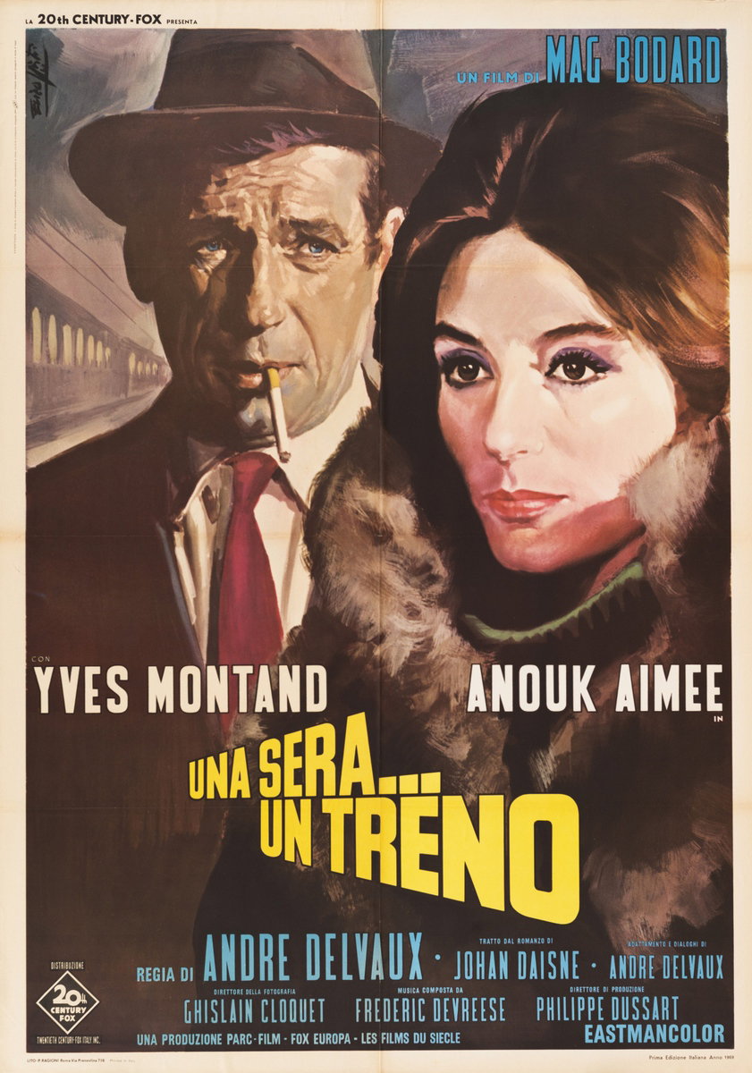 Poster 3 for the film One Night... a Train (1968), painted by Lorenzo Nistri (Enzo)
