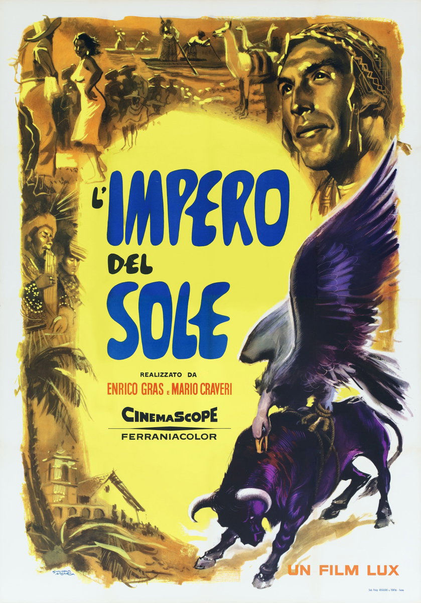 Manifesto 2 per il film L'impero del sole (1956), dipinto da Giuliano Nistri