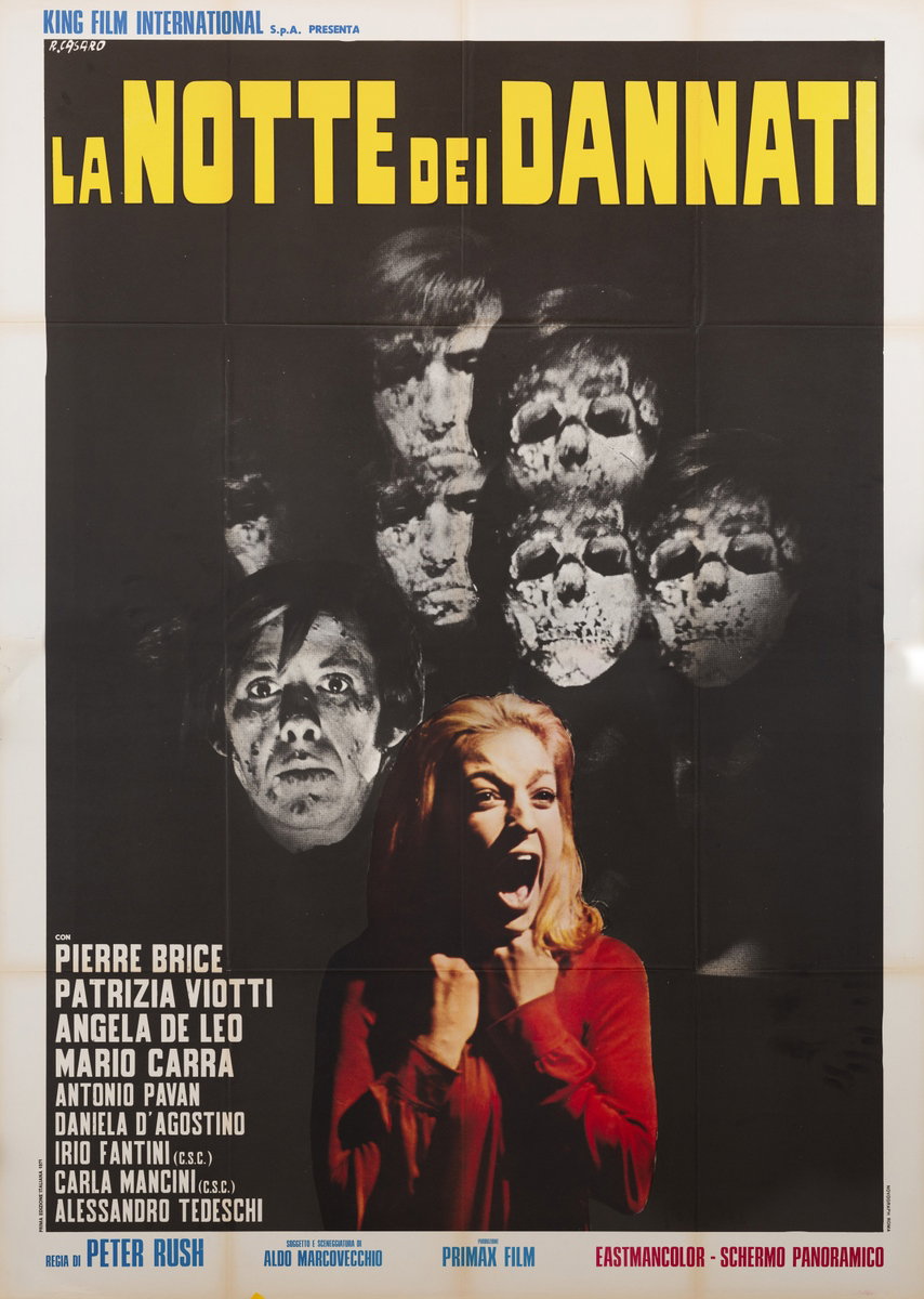 Poster 2 for the film Night of the Damned (1971), painted by Renato Casaro (Renè)