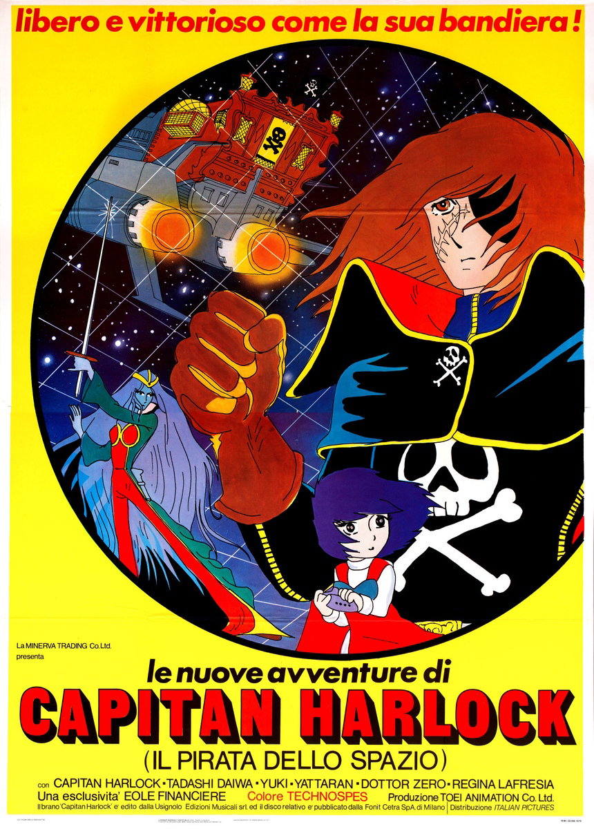 Manifesto 2 per il film Le nuove avventure di Capitan Harlock - Il Pirata dello Spazio (1979)