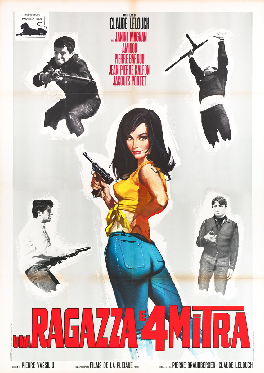 Manifesto 3 per il film Una ragazza e quattro mitra (1965)