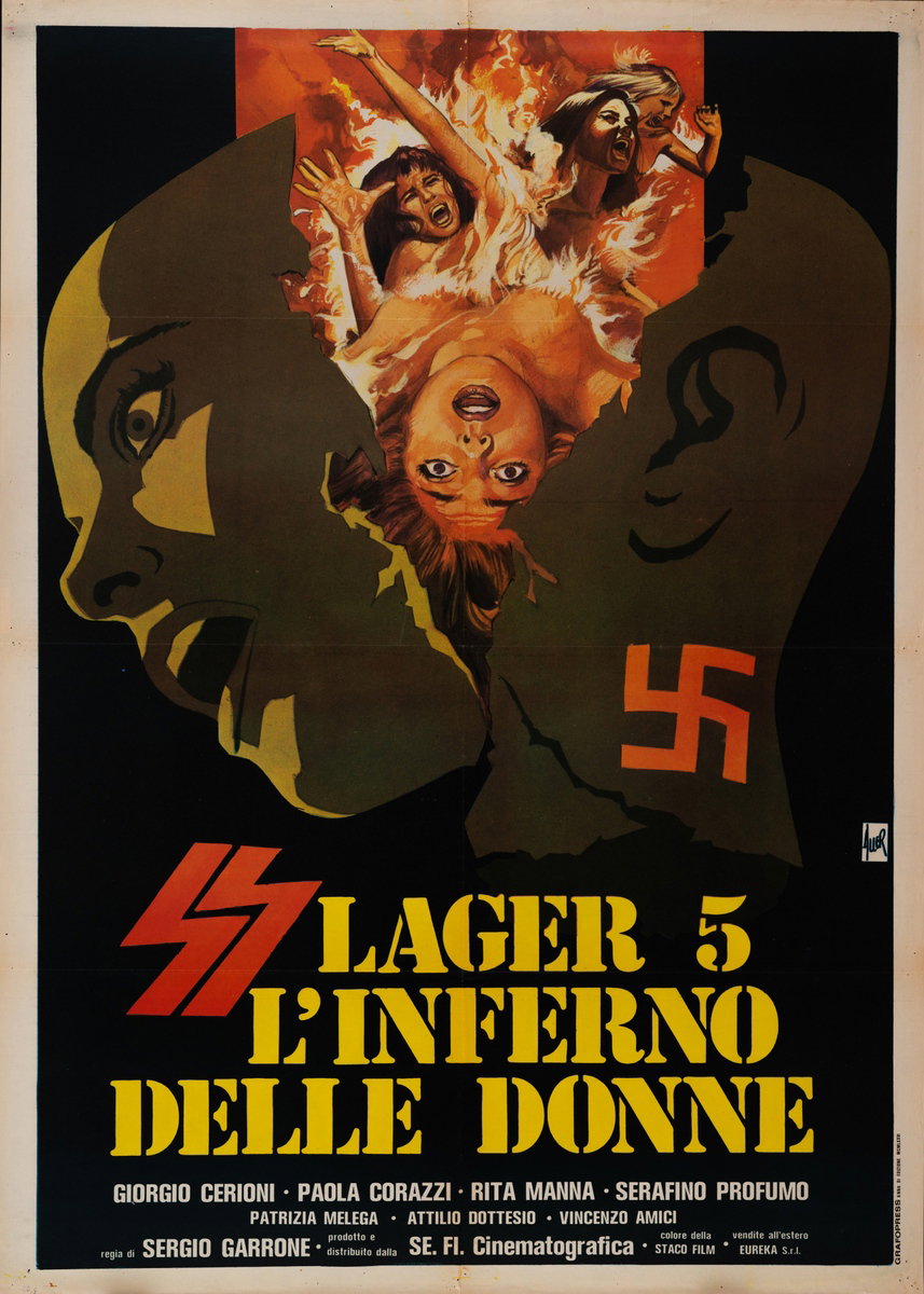Poster 2 for the film SS Camp 5: Women's Hell (1977), painted by Giovanni Alessandri (Aller)