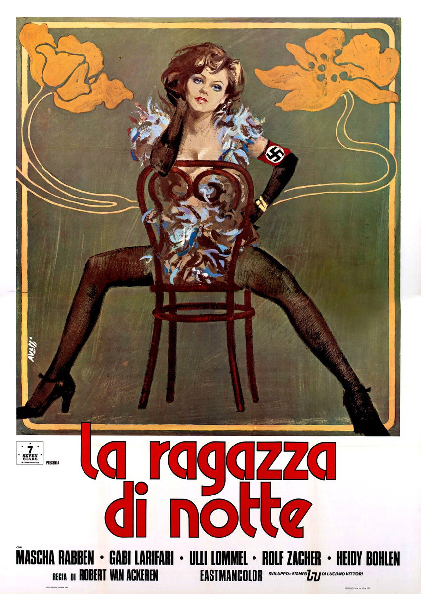 Manifesto 2 per il film La ragazza di notte (1972), dipinto da Agatino Avelli