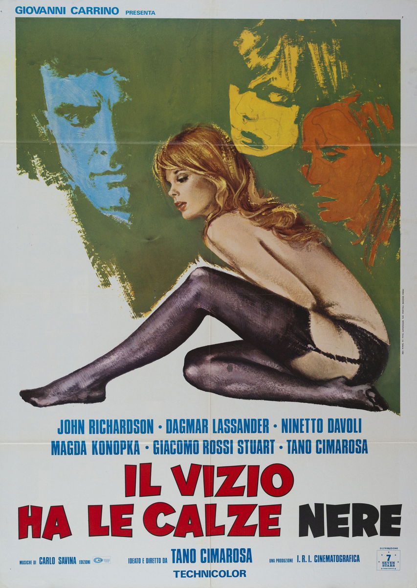 Il vizio ha le calze nere - Manifesto 1