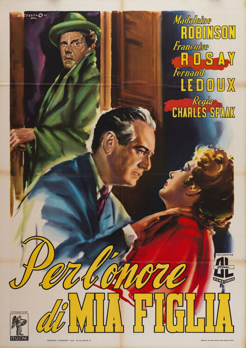 Per l'onore di mia figlia - Manifesto 1