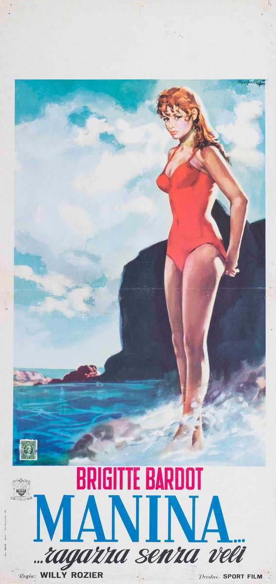 Locandina 2 per il film Manina ragazza senza veli (1952), dipinto da Rodolfo Gasparri