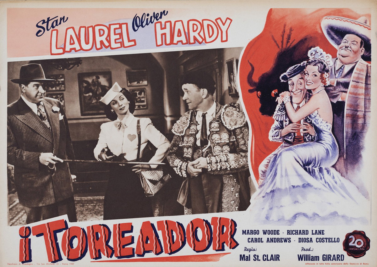 Lobby Card 2 for the film The Bullfighters (1945)