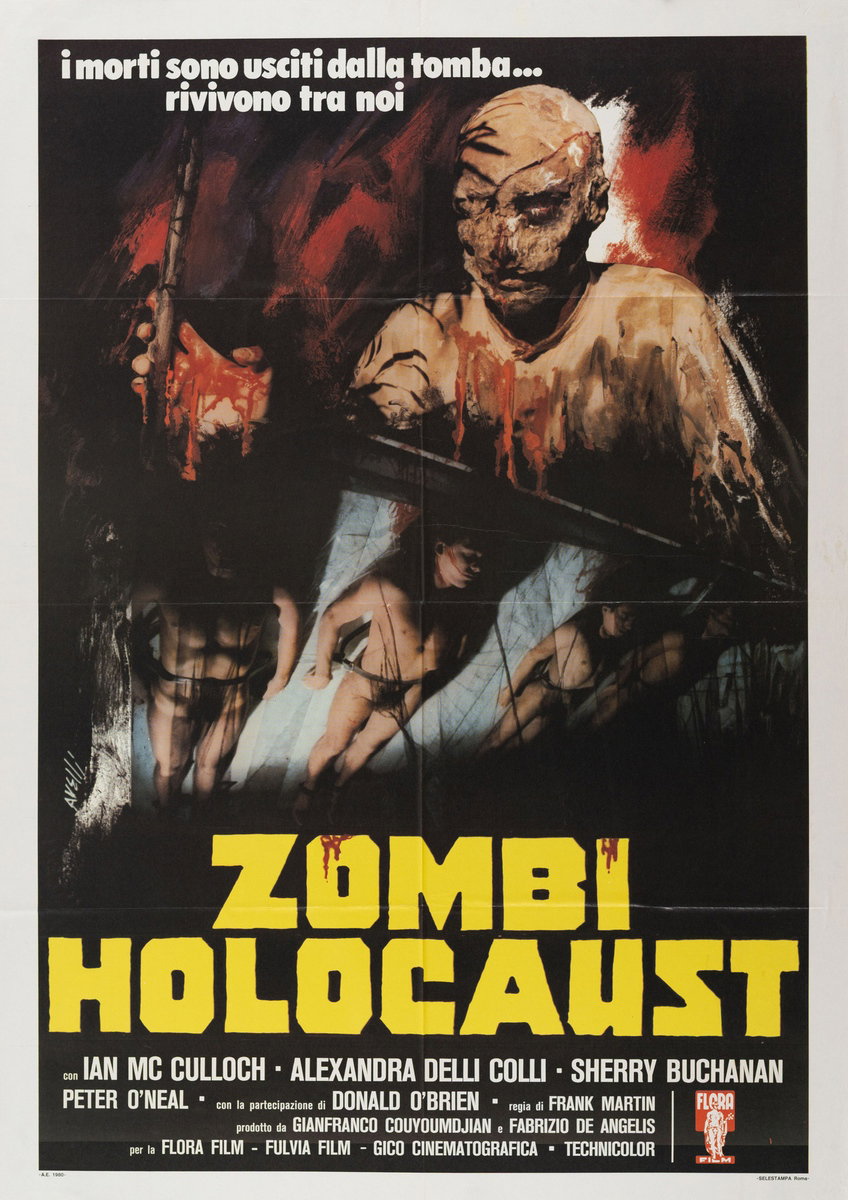 Manifesto 2 per il film Zombi Holocaust (1980), dipinto da Agatino Avelli
