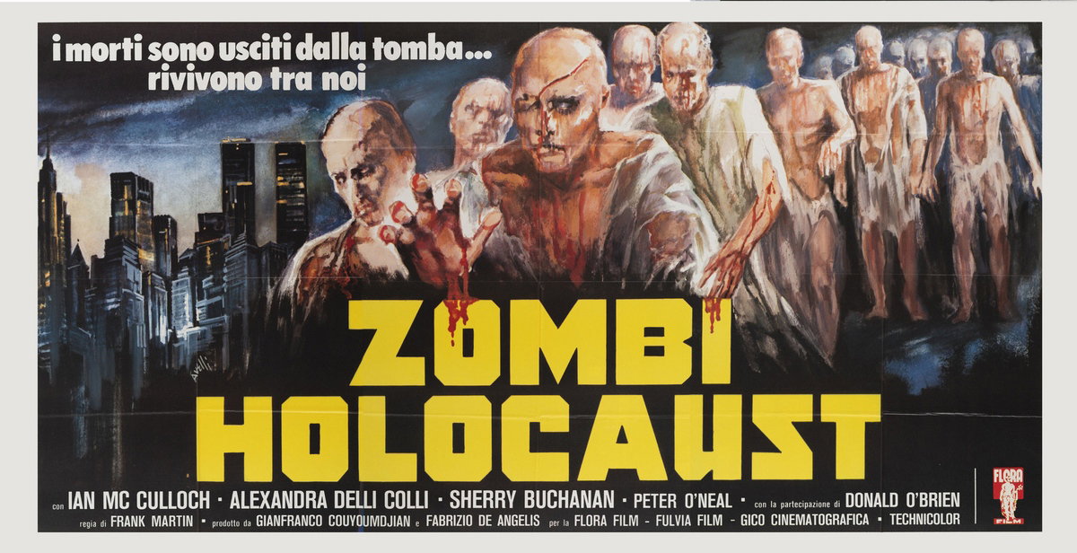 Manifesto 3 per il film Zombi Holocaust (1980), dipinto da Agatino Avelli