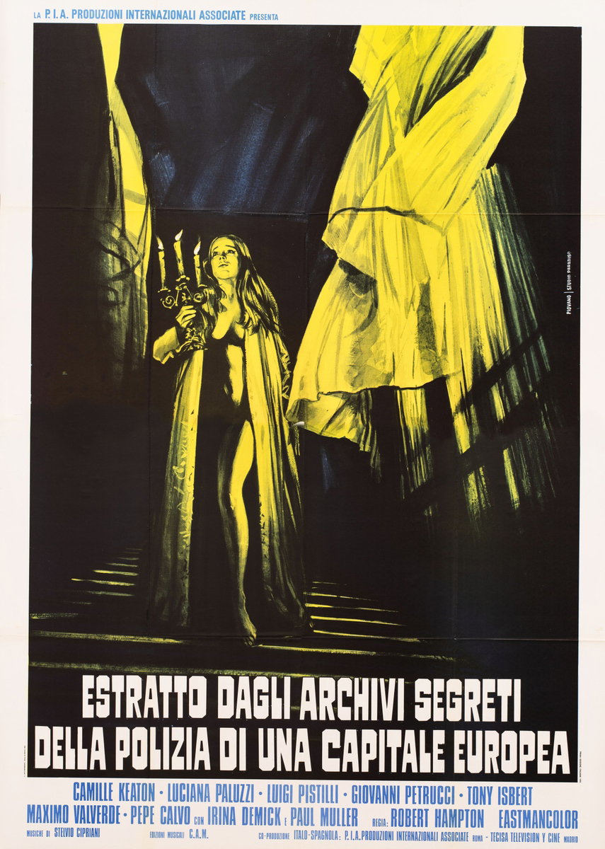 Poster 2 for the film Tragic Ceremony (1972), painted by Mario Piovano