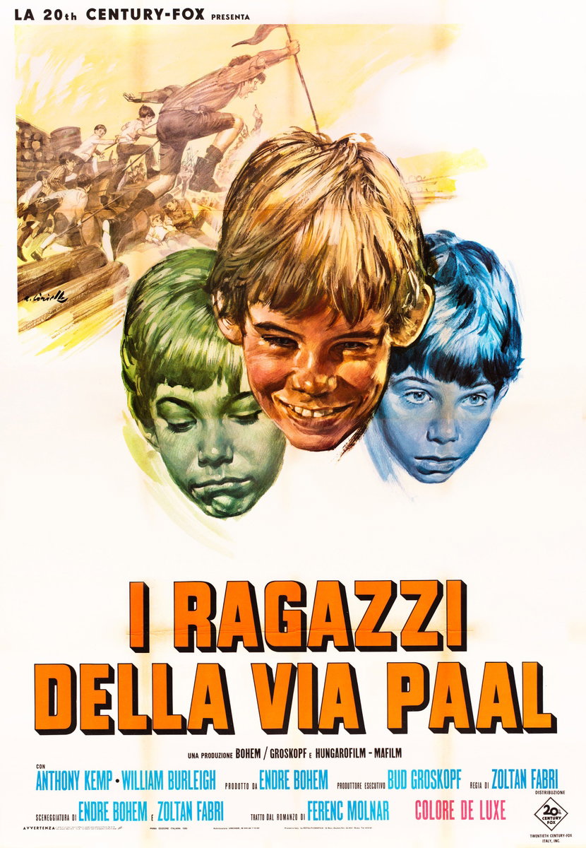 Manifesto 4 per il film I ragazzi della via Paal (1969), dipinto da Averardo Ciriello