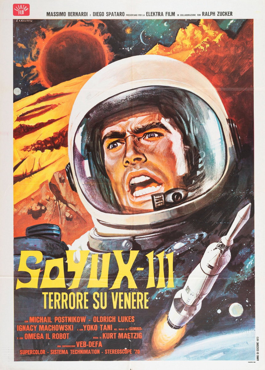Manifesto 3 per il film Sojoux 111: terrore su Venere (1973), dipinto da Luciano Crovato