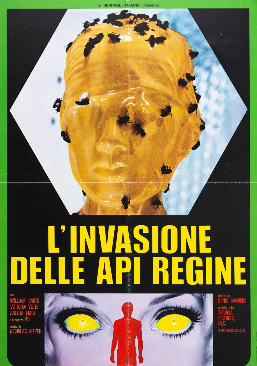 Manifesto 2 per il film L'invasione delle api regine (1976), dipinto da Lorenzo Nistri (Enzo)
