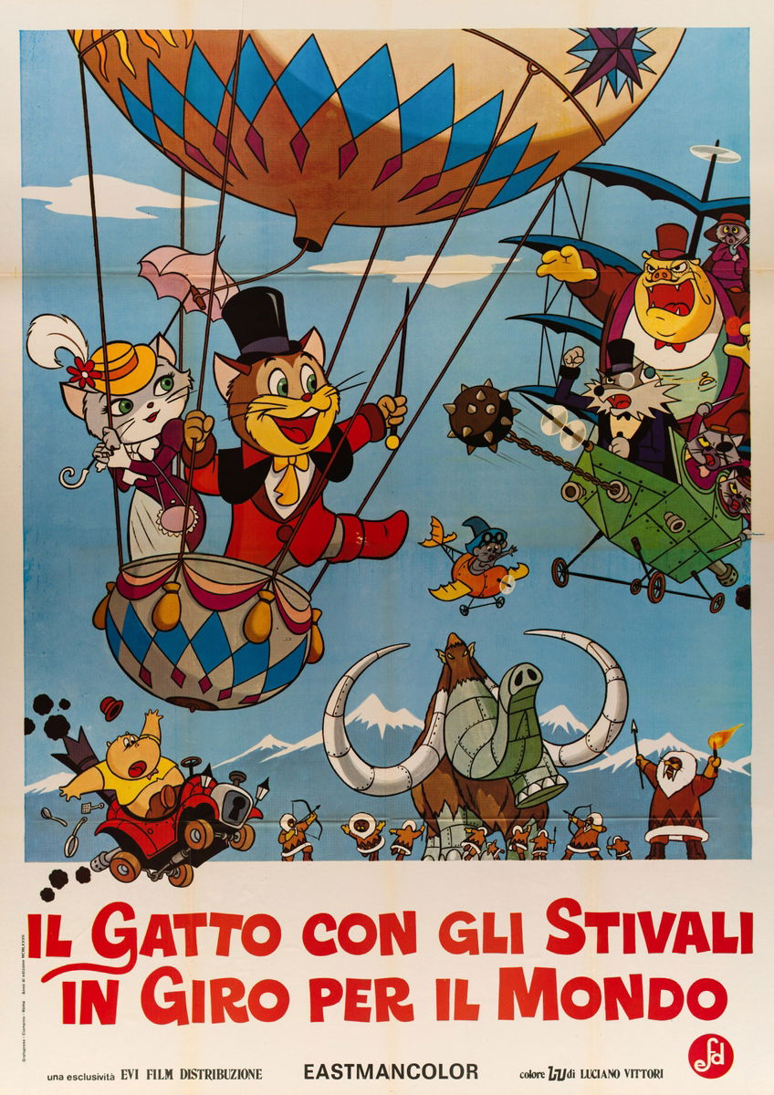 Il gatto con gli stivali in giro per il mondo - Manifesto 1