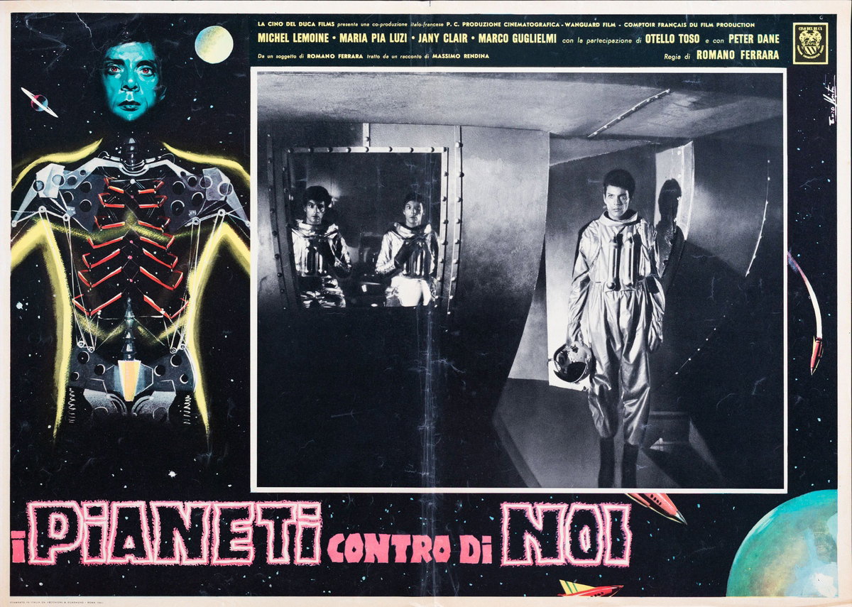 Lobby Card 6 for the film Planets Around Us (1962), painted by Lorenzo Nistri (Enzo)