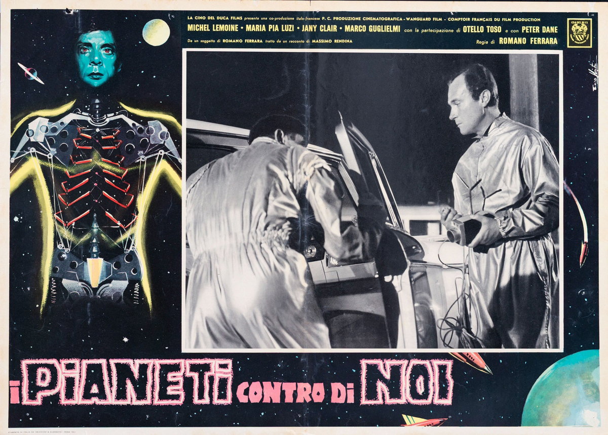 Lobby Card 2 for the film Planets Around Us (1962), painted by Lorenzo Nistri (Enzo)