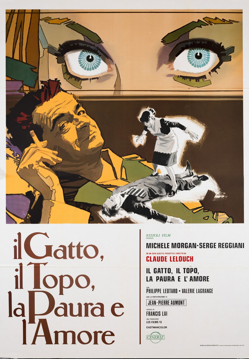 Manifesto 2 per il film Il gatto, il topo, la paura e l'amore (1975)
