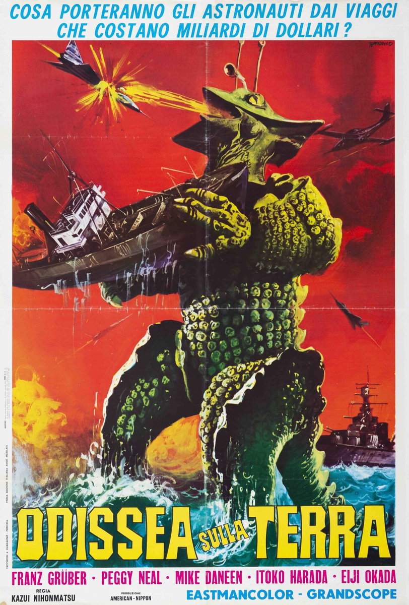 Manifesto 2 per il film Odissea sulla Terra (1967), dipinto da Franco Picchioni