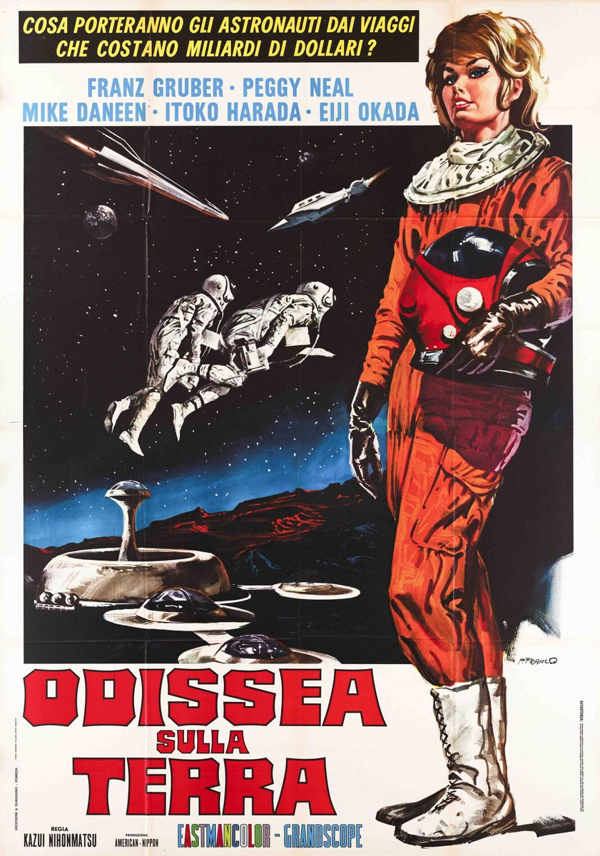 Manifesto 3 per il film Odissea sulla Terra (1967), dipinto da Franco Picchioni