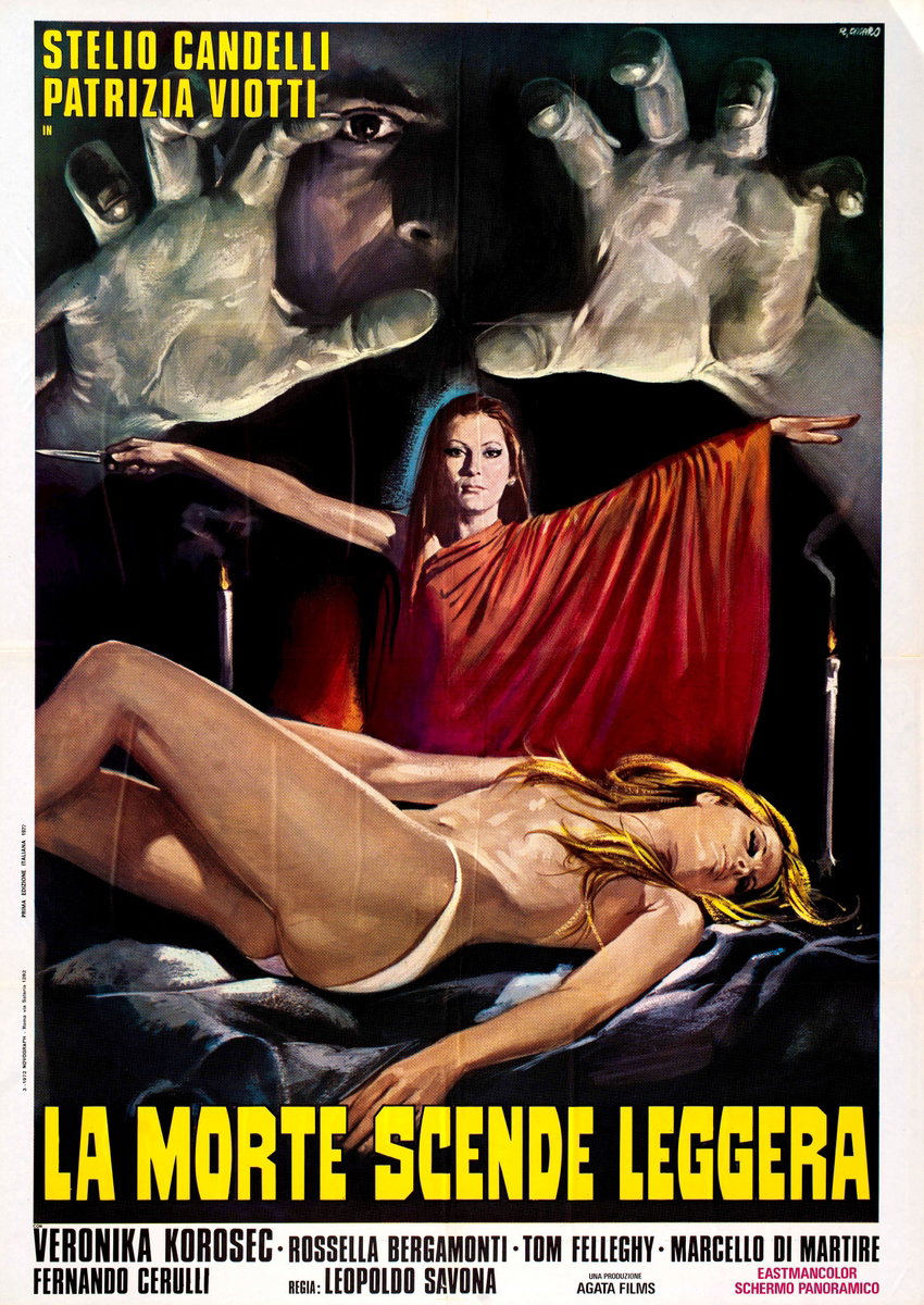 Poster 2 for the film Death Falls Lightly (1972), painted by Renato Casaro (Renè)