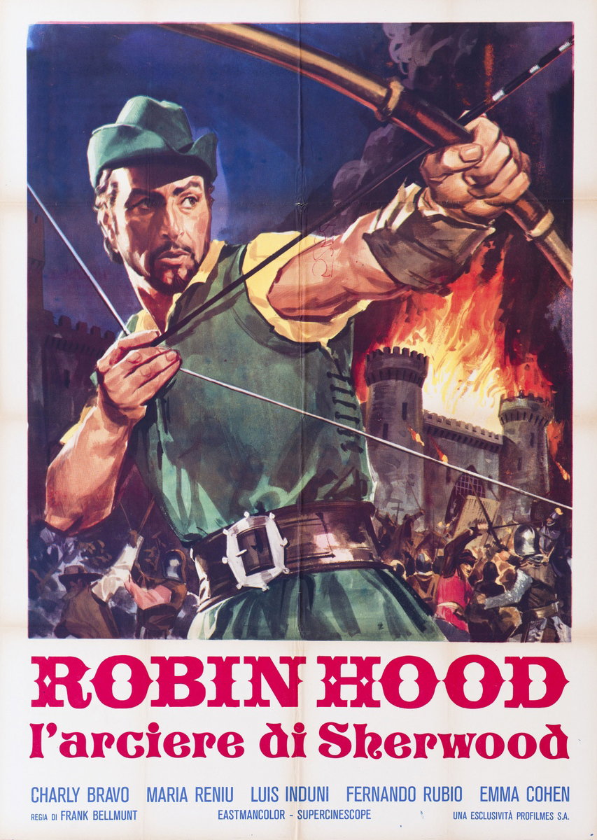 Poster 2 for the film Robin Hood Never Dies (1975), painted by Mario Piovano