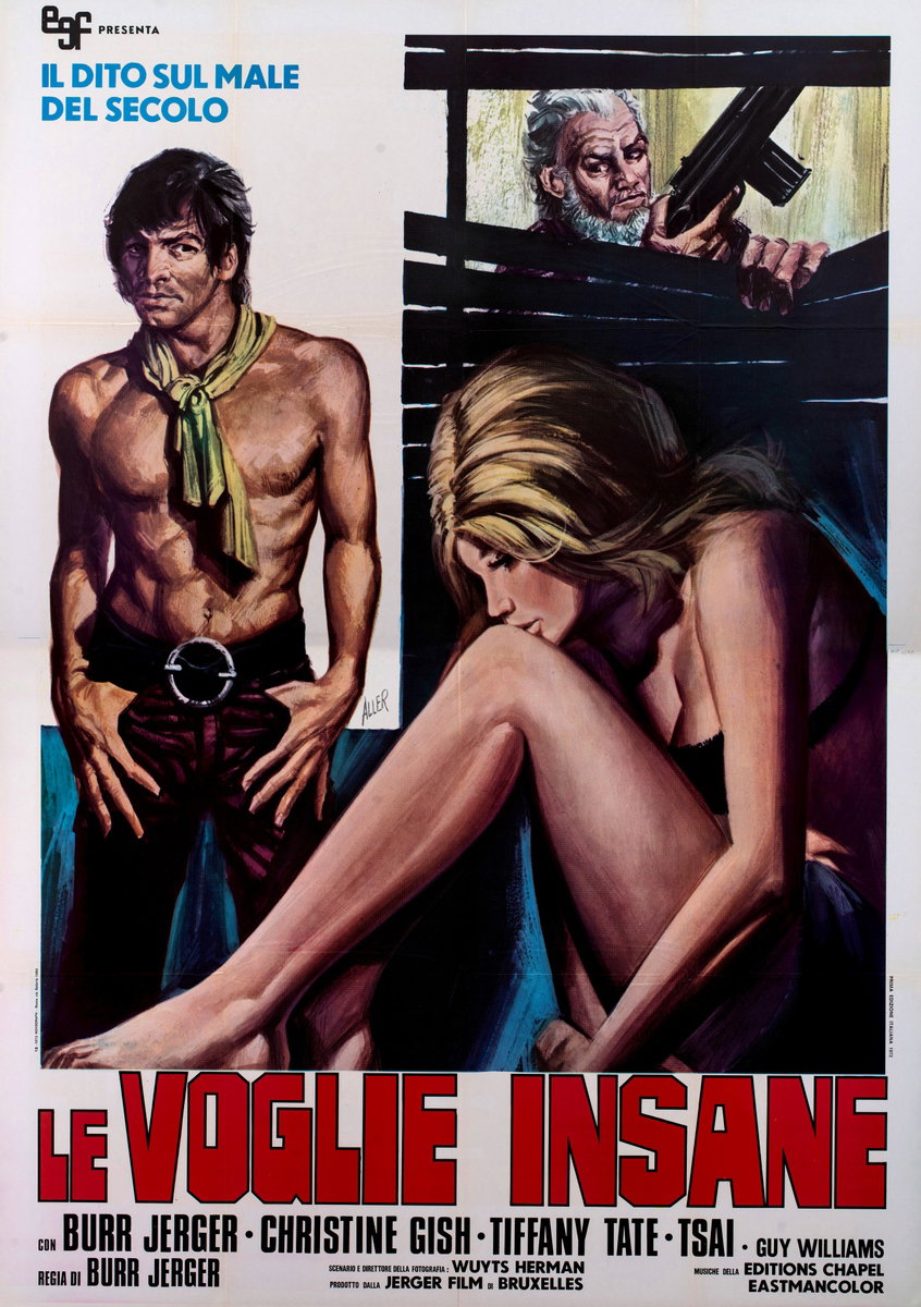 Manifesto 2 per il film Le voglie insane (1973), dipinto da Giovanni Alessandri (Aller)
